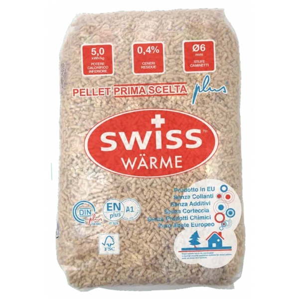 Pellet Natur’Suisse EN+A1 DIN+ 100% résineux – palette de 70 sacs de 15Kg