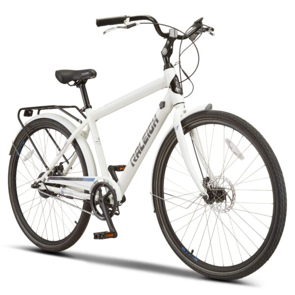Vélo électrique Raleigh Dobson Comfort, léger, écran ACL intégré, 700C roues, blanc